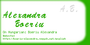 alexandra boeriu business card